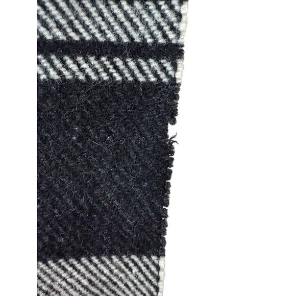 Vintage Ralph Lauren Red & Black Plaid Lambswool Fringed Scarf - Picture 5 of 7